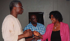 Niyi Osundare, Kenneth Nsor, and Joyce Ashuntantang